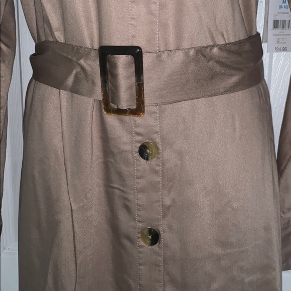 Time & Tru Tan Midi Length Utility Shirt Dress - Picture 6 of 6